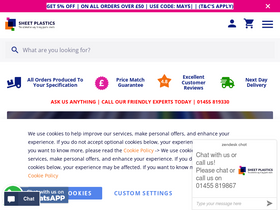 'sheetplastics.co.uk' screenshot