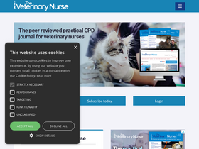 'theveterinarynurse.com' screenshot