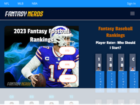 'fantasynerds.com' screenshot