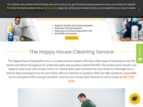 'thehappyhousecleaning.co.uk' screenshot