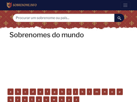 'sobrenome.info' screenshot