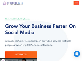 'audiencegain.net' screenshot