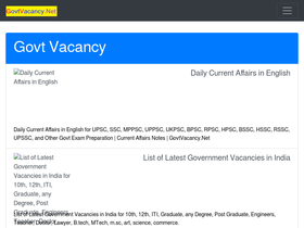 'govtvacancy.net' screenshot