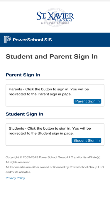 stxavier.powerschool.com