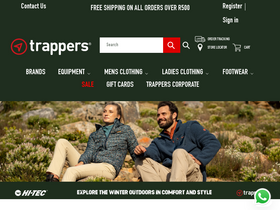'trappers.co.za' screenshot