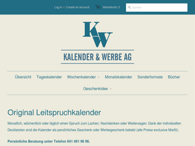 kalender-werbe.ch homepage screenshot