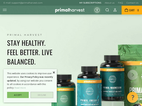 'primalharvest.com' screenshot
