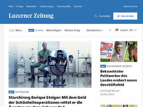 'luzernerzeitung.ch' screenshot