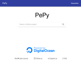 'pepy.tech' screenshot