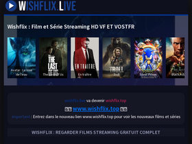 'wishflix.live' screenshot
