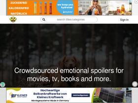 'doesthedogdie.com' screenshot