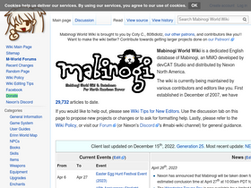 'mabinogiworld.com' screenshot