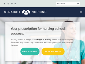 'straightanursingstudent.com' screenshot