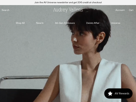 audreyvallens.com homepage screenshot