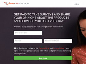 'clearvoicesurveys.com' screenshot