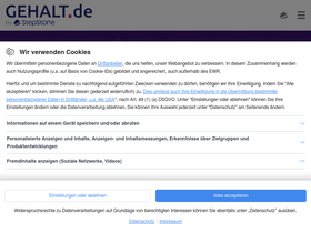 'gehalt.de' screenshot