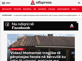 'alfapress.al' screenshot