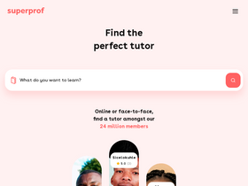 'superprof.co.za' screenshot