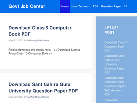 'govtjobcenter.in' screenshot