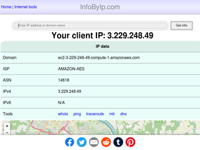 'infobyip.com' screenshot