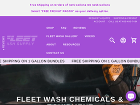 Fleet Wash Supply website screenshot