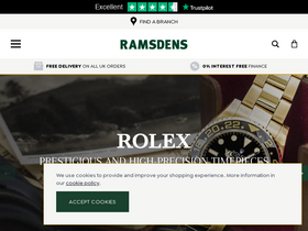 'ramsdensjewellery.co.uk' screenshot
