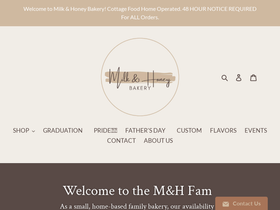 milkandhoneysdca.com homepage screenshot
