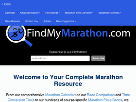'findmymarathon.com' screenshot
