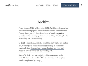 'well-storied.com' screenshot