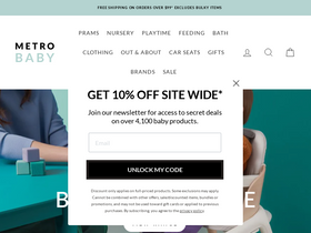 'metro-baby.com.au' screenshot