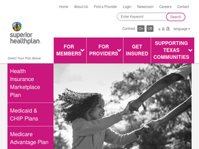 'superiorhealthplan.com' screenshot