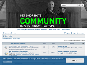 'petshopboys-forum.com' screenshot