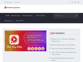 'videosongstatus.com' screenshot