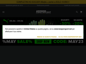 'keepersport.it' screenshot