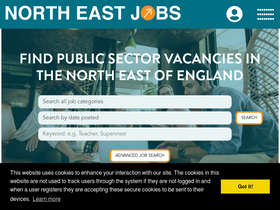 'northeastjobs.org.uk' screenshot