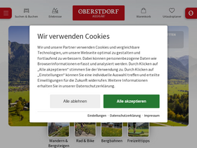 'oberstdorf.de' screenshot