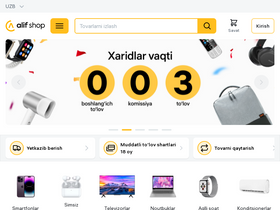 'alifshop.uz' screenshot