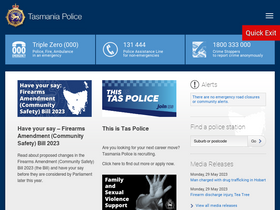 'police.tas.gov.au' screenshot
