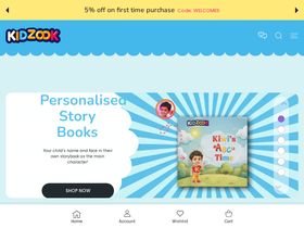 Kidzook homepage screenshot