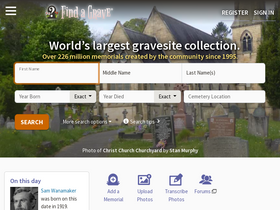 'findagrave.com' screenshot