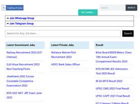 'helloscholar.in' screenshot