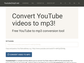 'you2mp3.org' screenshot