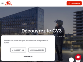 'kymco.fr' screenshot
