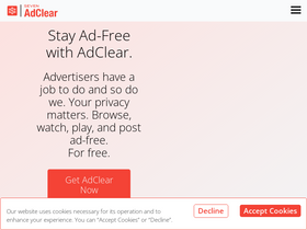 'adclear.com' screenshot