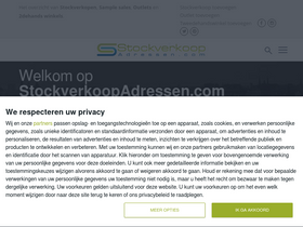 'stockverkoopadressen.com' screenshot