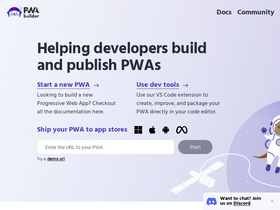 'pwabuilder.com' screenshot