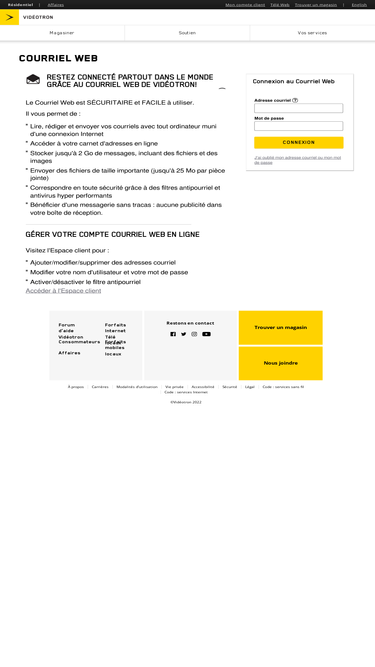 courrielweb.videotron.ca