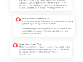 'mailbrew.com' screenshot