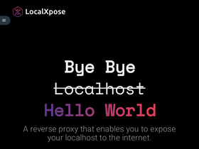 'localxpose.io' screenshot