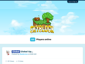 'skyblock.net' screenshot